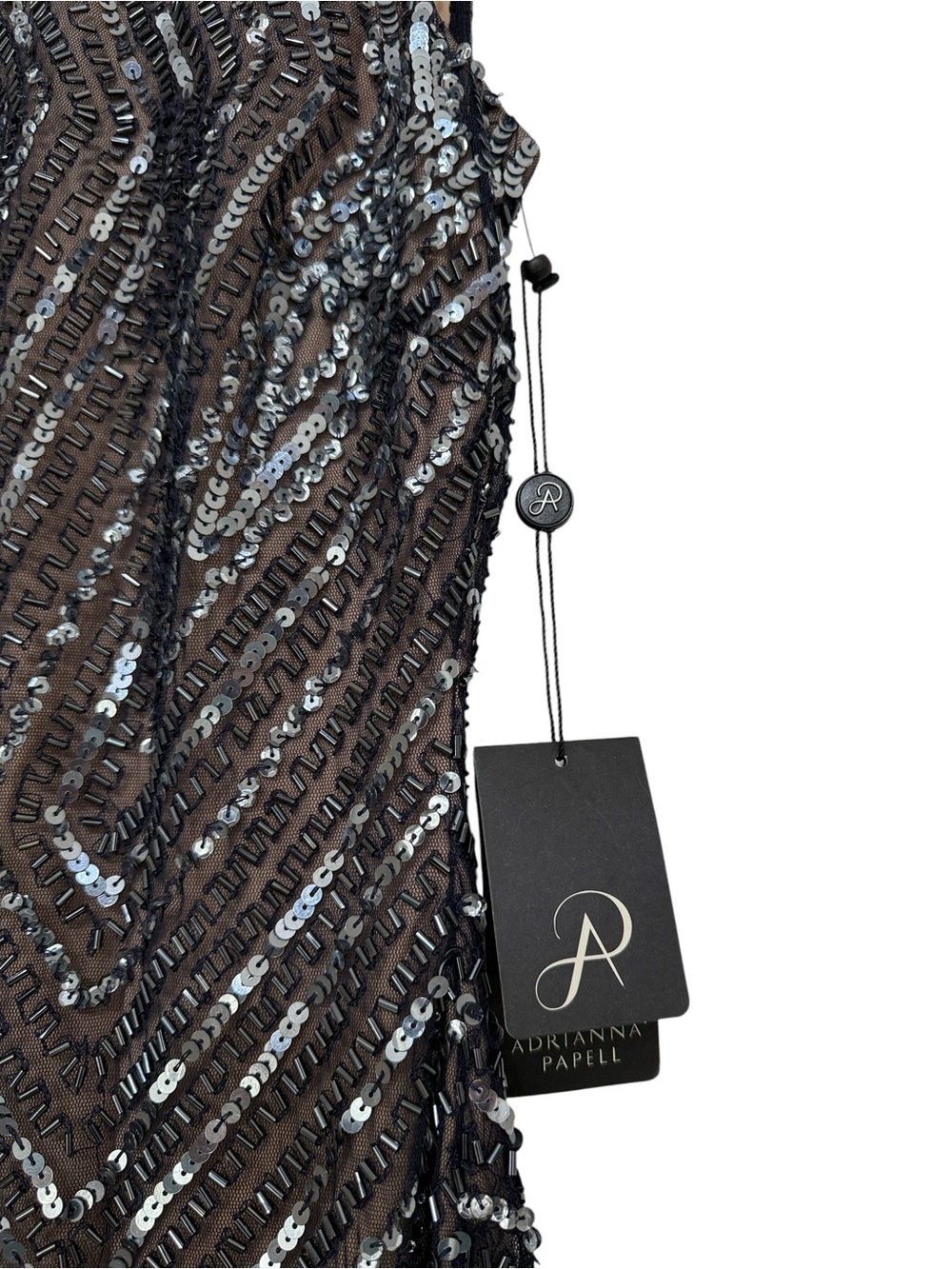 Adrianna Papell Beaded Sequin Cocktail Dress Size 8 NWT - Picture 10 of 11